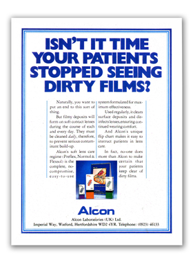 Advertising: Alcon Laboratories, Contact Lens Cleaner Campaign
